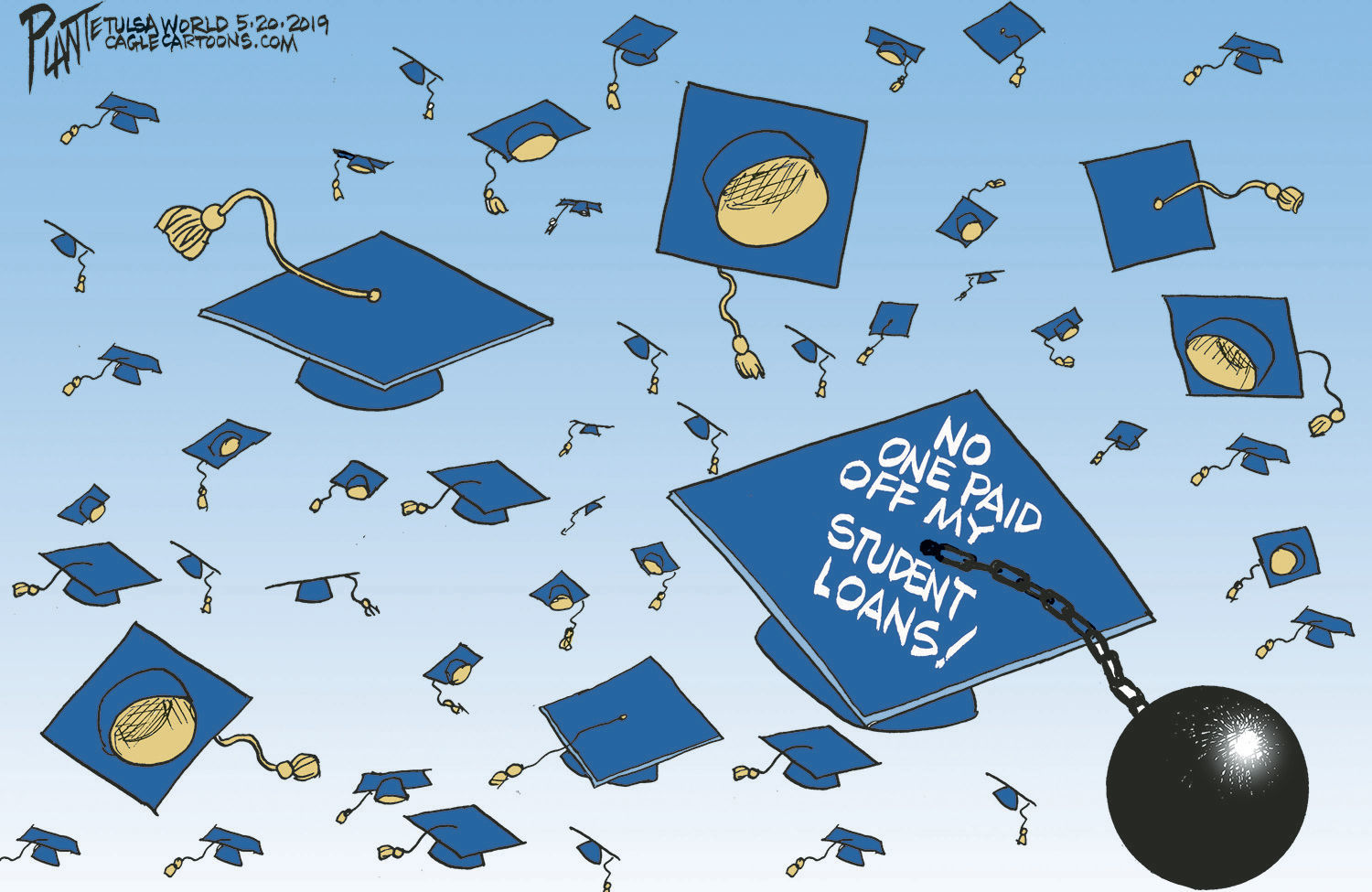 Bruce Plante Cartoon: Student Loan toss